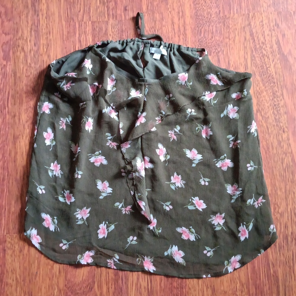 Flowy high neck blouse